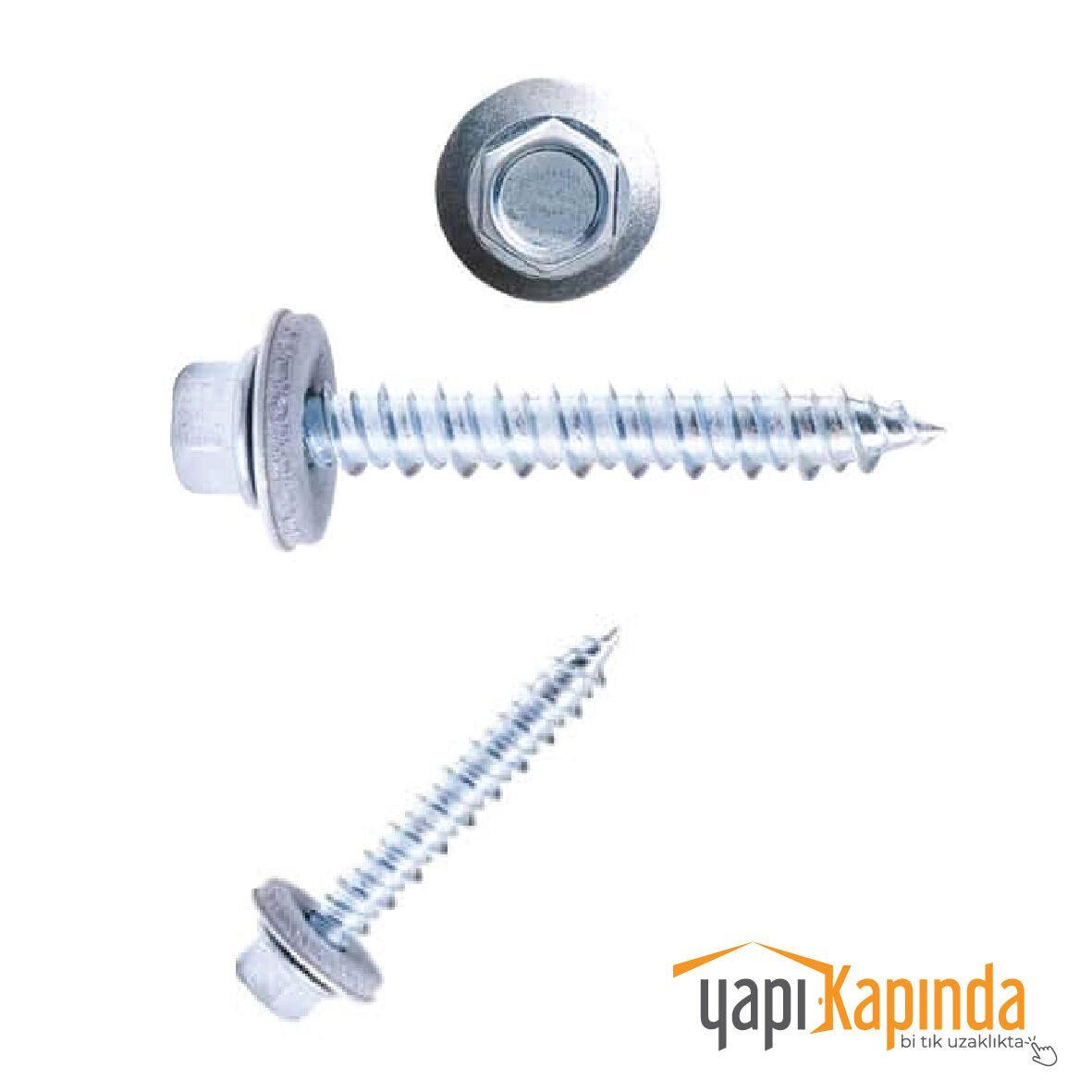 6.3X45 mm Paket (200 Adet) Sivri Uçlu Çatı Panel Beton Mdf Ağaç Vidası