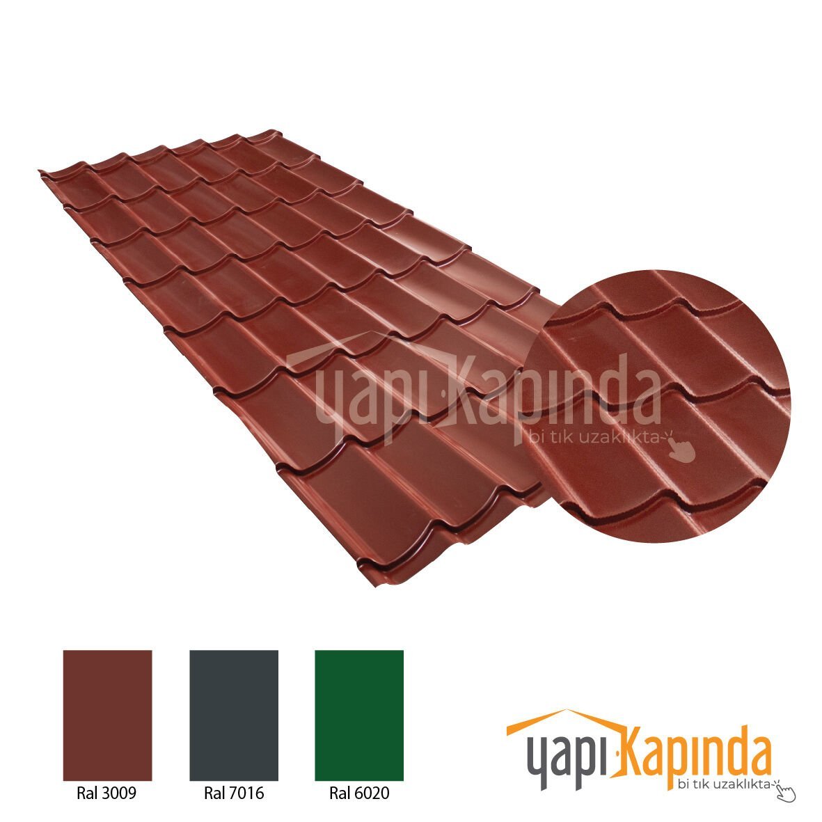 Kiremit Desenli Metal Çatı Levhası