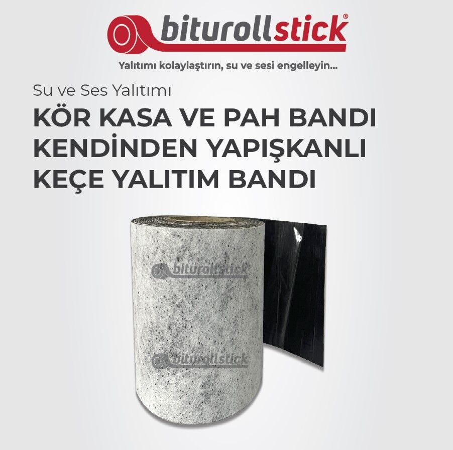Bitümlü Keçe Yüzeyli Pah / Kör Kasa / Islak Zemin Yalıtım Bandı