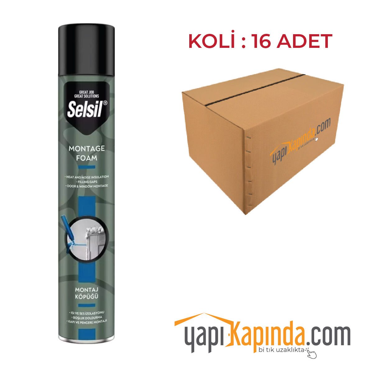 Selsil Montaj Köpüğü 600 Gr – 16’lı Koli